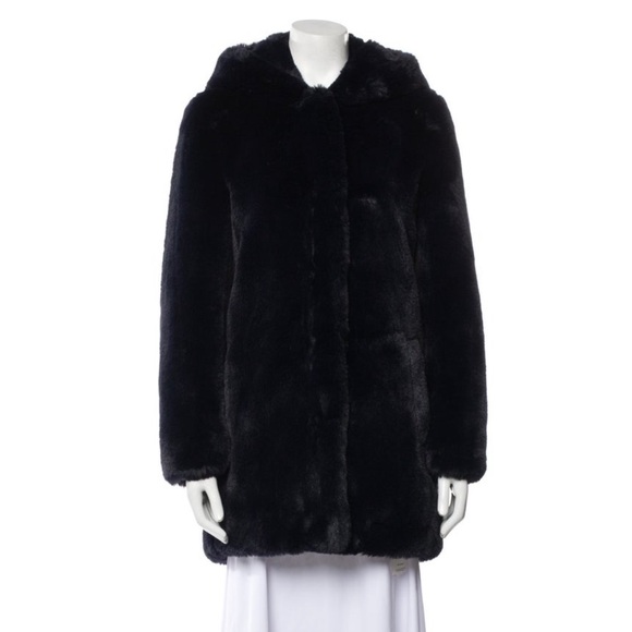 Sandro Faux Fur Coat - Picture 1 of 8